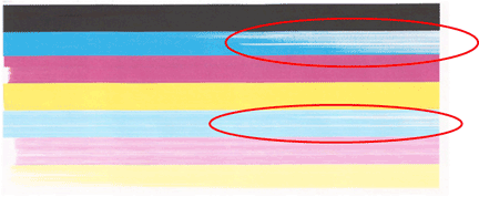 Image of clean printouts versus with streaks and splotches